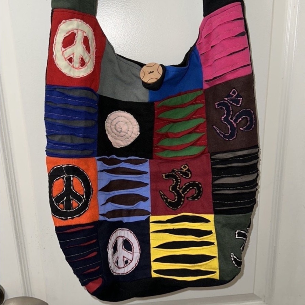 Multicolor Patchwork Shoulder Bag - image 2